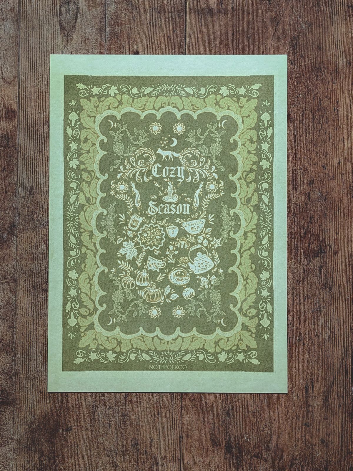 Cozy Season fine art print Cottage Green