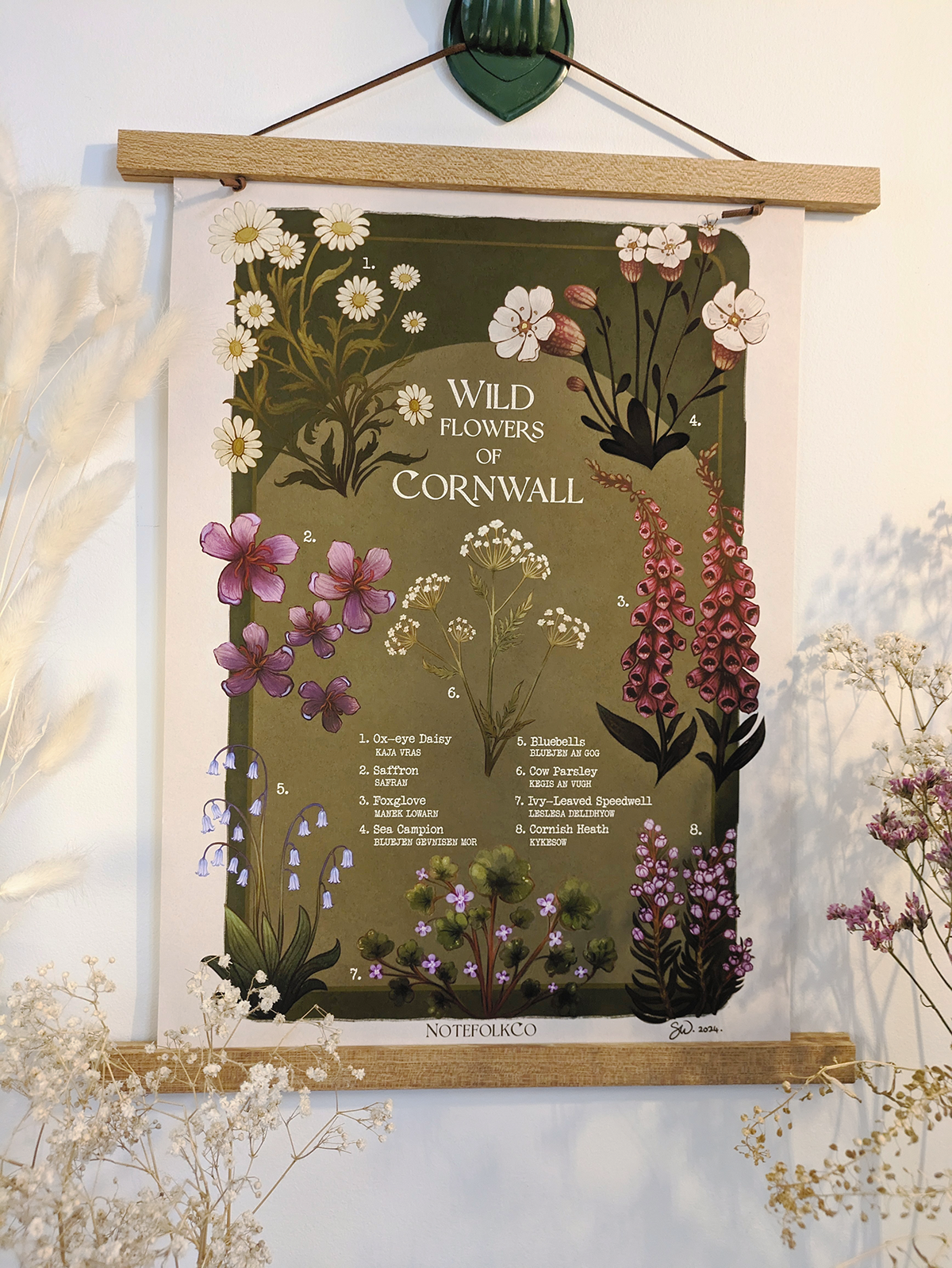 Wild Flowers Of Cornwall Fine Art Print